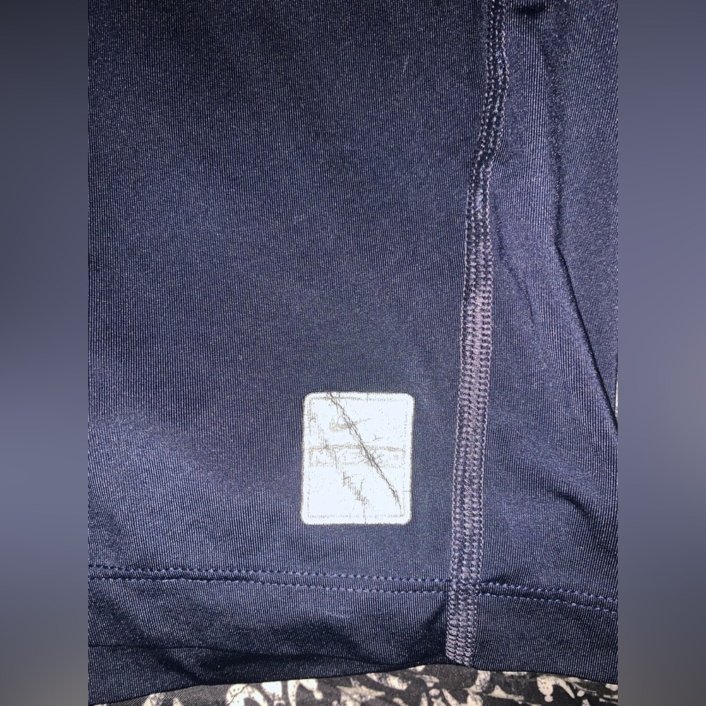 Nike navy tight long sleeve mock turtleneck dri fit athletic shirt - Picture 3 of 7